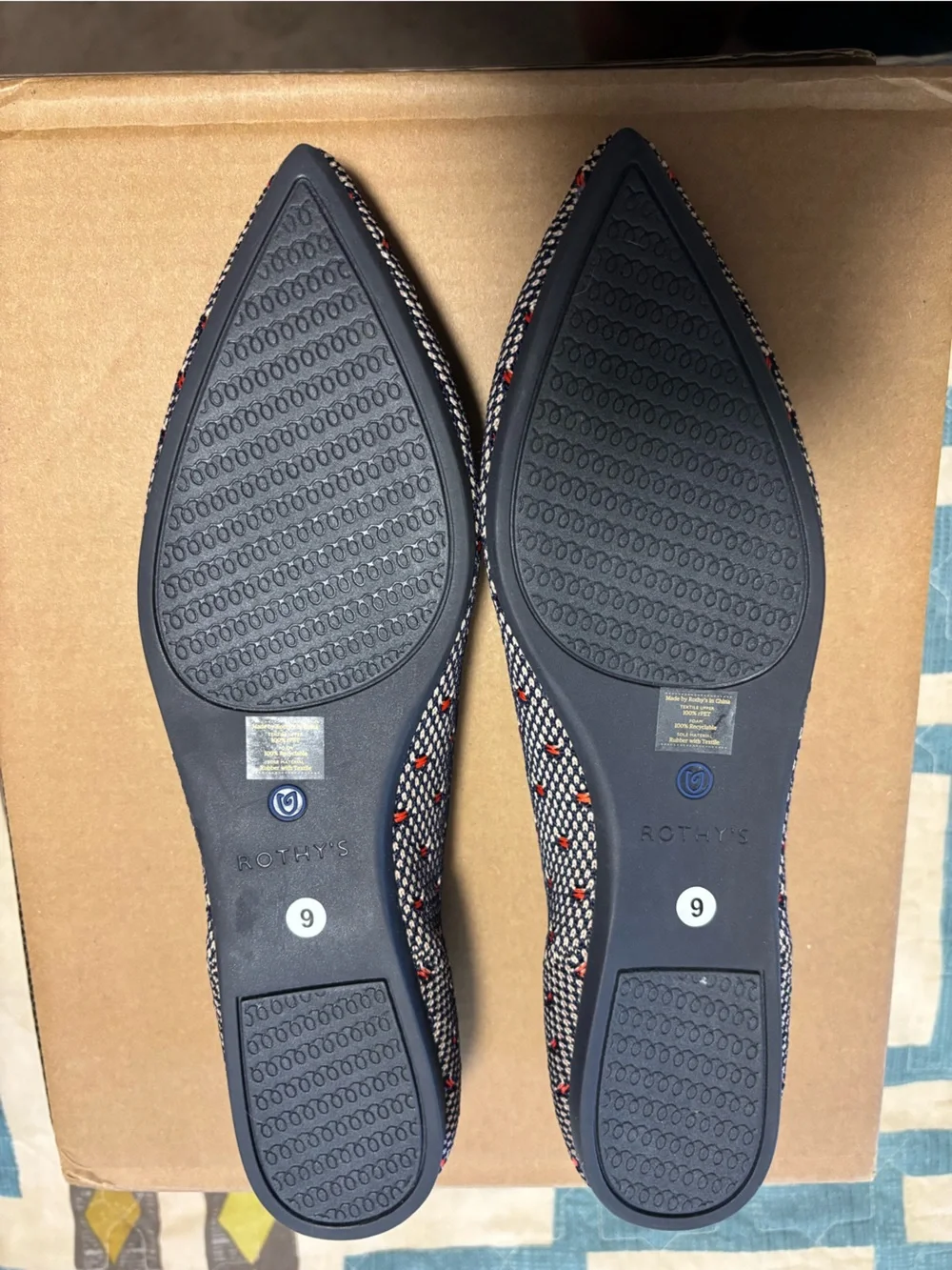 Rothy’s Coral Dot the Point Flat